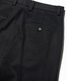 NOMANUAL(ノーマニュアル) 3 PIN TUCK WOOL SLACKS - BLACK