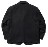 NOMANUAL(ノーマニュアル) PATCH POCKET WOOL BLAZER - BLACK