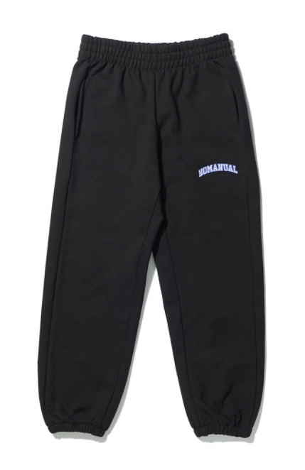NOMANUAL(ノーマニュアル)  3T ARCH LOGO SWEATPANTS - BLACK