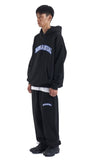 NOMANUAL(ノーマニュアル)  3T ARCH LOGO SWEATPANTS - BLACK