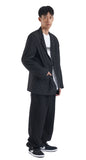 NOMANUAL(ノーマニュアル)  3T ARCH LOGO SWEATPANTS - BLACK