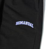 NOMANUAL(ノーマニュアル)  3T ARCH LOGO SWEATPANTS - BLACK