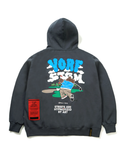 STIGMA(スティグマ)  YORF x STIGMABEAR ON GREEN OVERSIZED HEAVY SWEAT HOODIE DARK GRAY