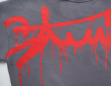 STIGMA(スティグマ)  DRIP OVERSIZED HEAVY SWEAT CREWNECK PURPLE GRAY
