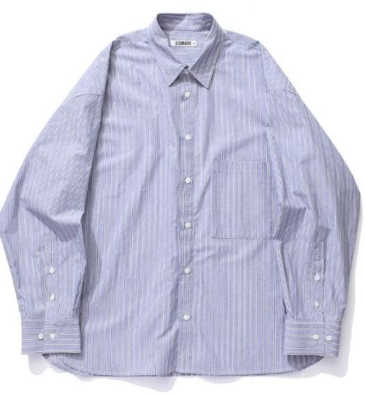 Q CUMBERS (キューカンバース)　CITY GUY SHIRTS/ Navy stripe