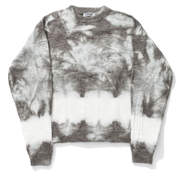 Q CUMBERS (キューカンバース)　TIE-DYE PULLOVER KNIT / Grey