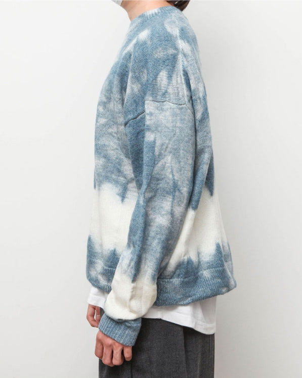 Q CUMBERS (キューカンバース)　TIE-DYE PULLOVER KNIT / Blue