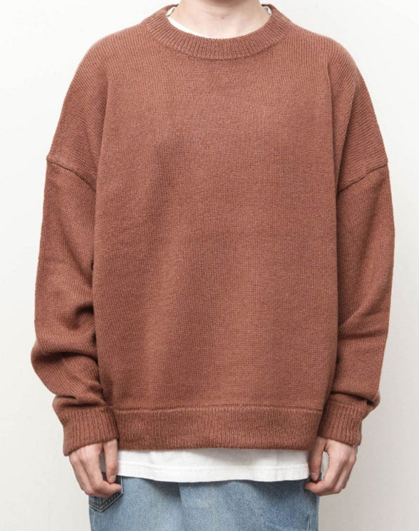 Q CUMBERS (キューカンバース)　OVERSIZED PULLOVER KNIT/ Cocoa