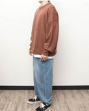 Q CUMBERS (キューカンバース)　OVERSIZED PULLOVER KNIT/ Cocoa