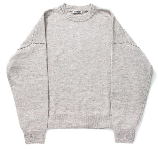 Q CUMBERS (キューカンバース)　OVERSIZED PULLOVER KNIT/ Oatmeal