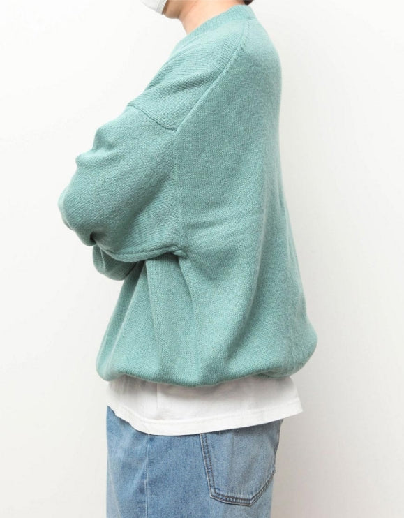 Q CUMBERS (キューカンバース)　OVERSIZED PULLOVER KNIT/ Mint