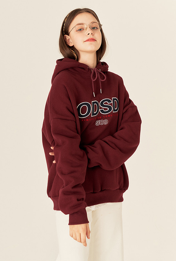 Odd Studio (オッドスタジオ)　ODSD LOGO HOODIE-BURGUNDY