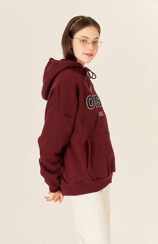 Odd Studio (オッドスタジオ)　ODSD LOGO HOODIE-BURGUNDY