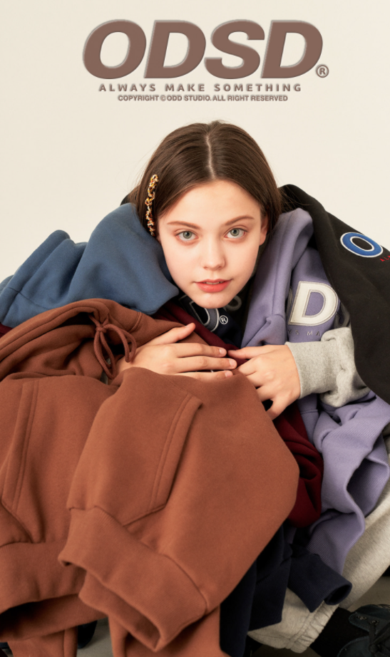 Odd Studio (オッドスタジオ)　ODSD LOGO HOODIE-GRAY