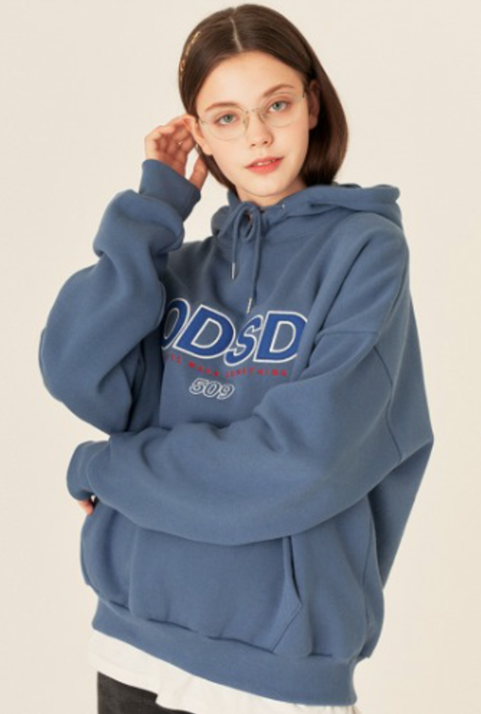 Odd Studio (オッドスタジオ) ODSD LOGO HOODIE-DUST BLUE