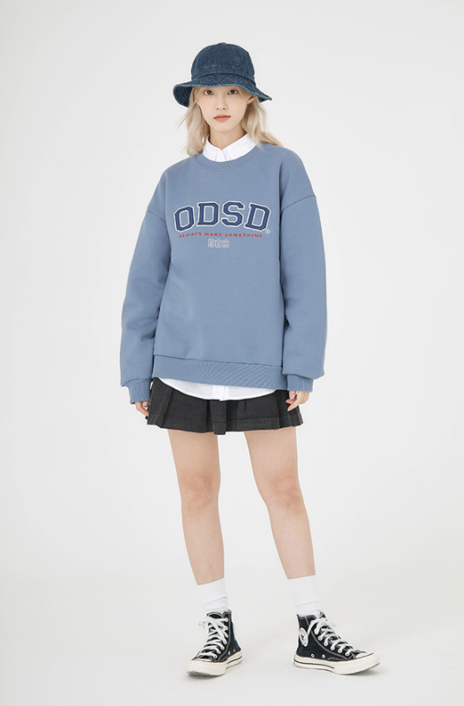 Odd Studio (オッドスタジオ) ODSD APPLIQUE LOGO SWEATSHIRT-DUST