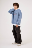 Odd Studio (オッドスタジオ)　ODSD APPLIQUE LOGO SWEATSHIRT-DUST BLUE
