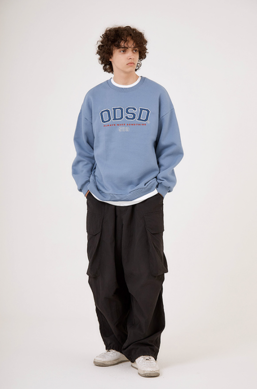 Odd Studio (オッドスタジオ) ODSD APPLIQUE LOGO SWEATSHIRT-DUST