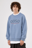 Odd Studio (オッドスタジオ)　ODSD APPLIQUE LOGO SWEATSHIRT-DUST BLUE