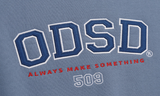 Odd Studio (オッドスタジオ)　ODSD APPLIQUE LOGO SWEATSHIRT-DUST BLUE