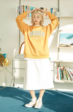 Odd Studio (オッドスタジオ)　ODSD APPLIQUE LOGO SWEATSHIRT-ORANGE