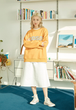 Odd Studio (オッドスタジオ)　ODSD APPLIQUE LOGO SWEATSHIRT-ORANGE
