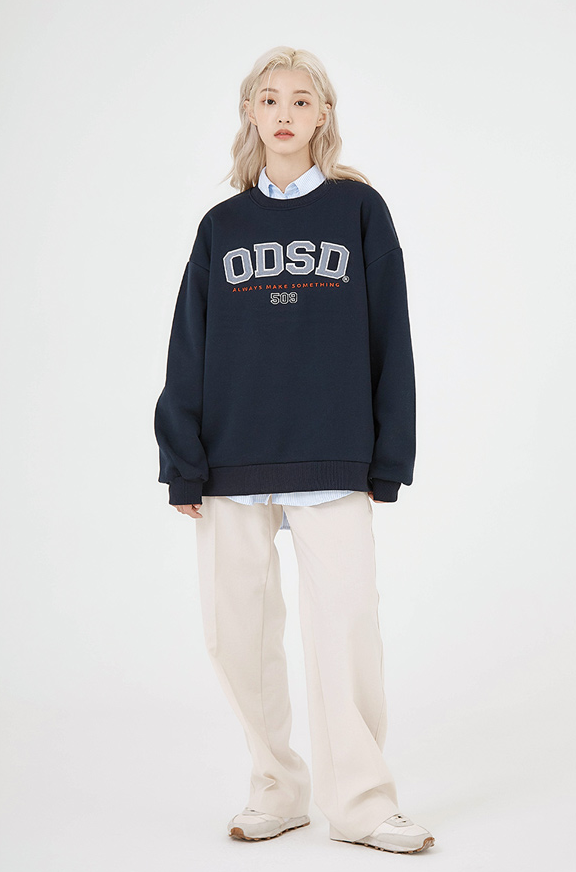 Odd Studio (オッドスタジオ) ODSD APPLIQUE LOGO SWEATSHIRT-NAVY – UNDERSTUDY CLUB