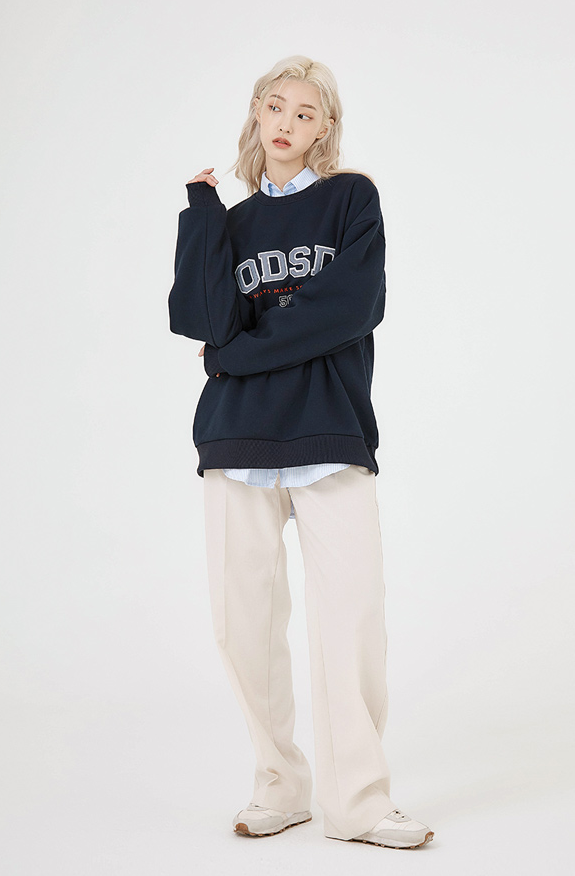 Odd Studio (オッドスタジオ) ODSD APPLIQUE LOGO SWEATSHIRT-NAVY – UNDERSTUDY CLUB