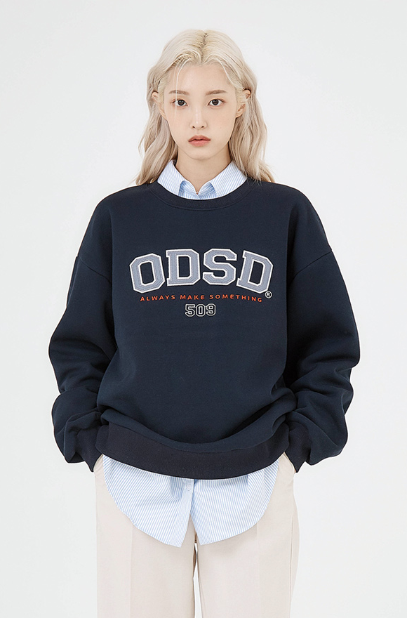 Odd Studio (オッドスタジオ) ODSD APPLIQUE LOGO SWEATSHIRT-NAVY – UNDERSTUDY CLUB