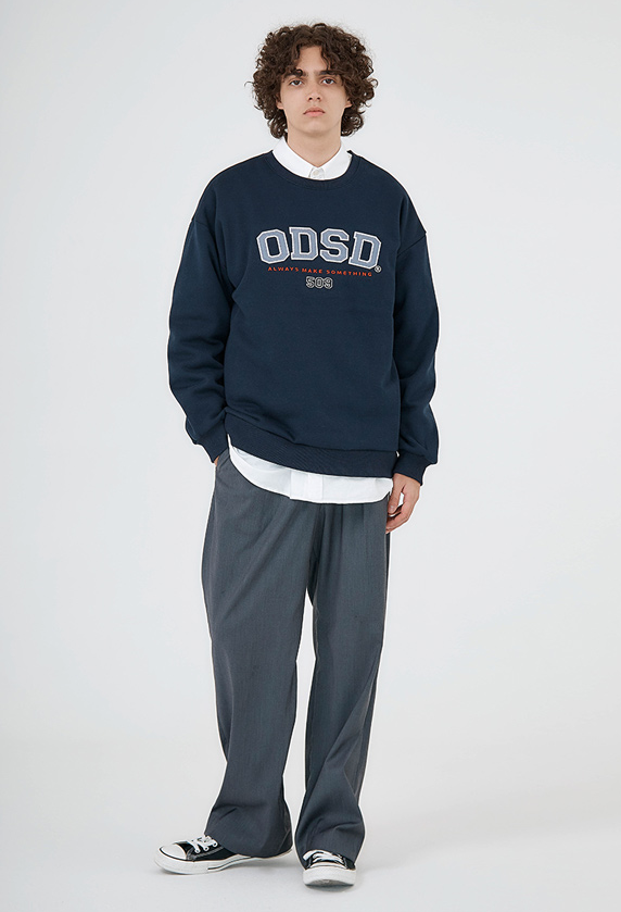 Odd Studio (オッドスタジオ) ODSD APPLIQUE LOGO SWEATSHIRT-NAVY – UNDERSTUDY CLUB