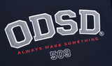 Odd Studio (オッドスタジオ)　ODSD APPLIQUE LOGO SWEATSHIRT-NAVY