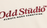 Odd Studio (オッドスタジオ)　STANDARD EMBROIDERED LOGO SWEATSHIRT-CREAM