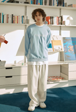 Odd Studio (オッドスタジオ)　STANDARD EMBROIDERED LOGO SWEATSHIRT-SKY BLUE