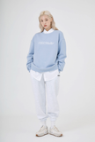 Odd Studio (オッドスタジオ)　STANDARD EMBROIDERED LOGO SWEATSHIRT-SKY BLUE
