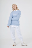 Odd Studio (オッドスタジオ)　STANDARD EMBROIDERED LOGO SWEATSHIRT-SKY BLUE