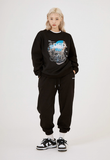 Odd Studio (オッドスタジオ)　WORLD DIGITAL PRINTING SWEATSHIRT-BLACK