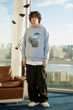Odd Studio (オッドスタジオ)　WORLD DIGITAL PRINTING SWEATSHIRT-BLUE