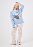 Odd Studio (オッドスタジオ)　WORLD DIGITAL PRINTING SWEATSHIRT-BLUE
