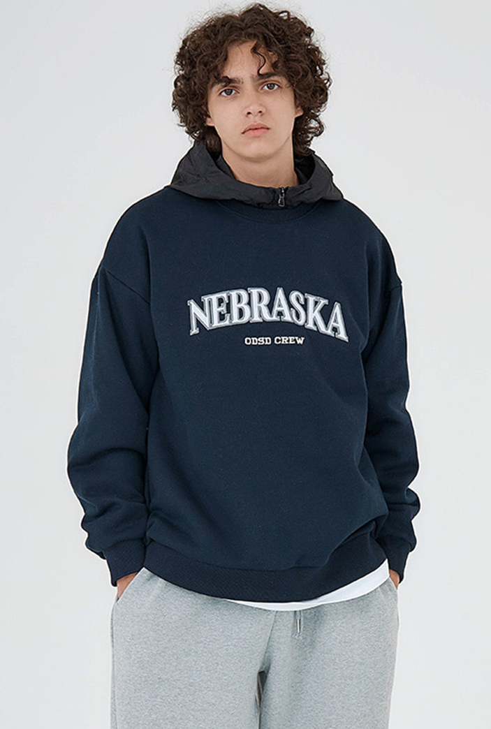 Odd Studio (オッドスタジオ)　NEBRASKA SWEATSHIRT T-SHIRT-NAVY