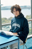 Odd Studio (オッドスタジオ)　NEBRASKA SWEATSHIRT T-SHIRT-NAVY