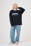Odd Studio (オッドスタジオ)　NEBRASKA SWEATSHIRT T-SHIRT-NAVY