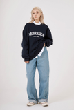 Odd Studio (オッドスタジオ)　NEBRASKA SWEATSHIRT T-SHIRT-NAVY