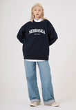 Odd Studio (オッドスタジオ)　NEBRASKA SWEATSHIRT T-SHIRT-NAVY