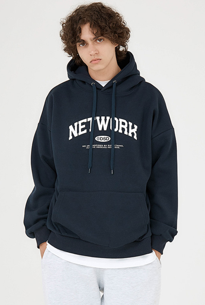 Odd Studio (オッドスタジオ)　NETWORK HOODED SWEATSHIRT-NAVY