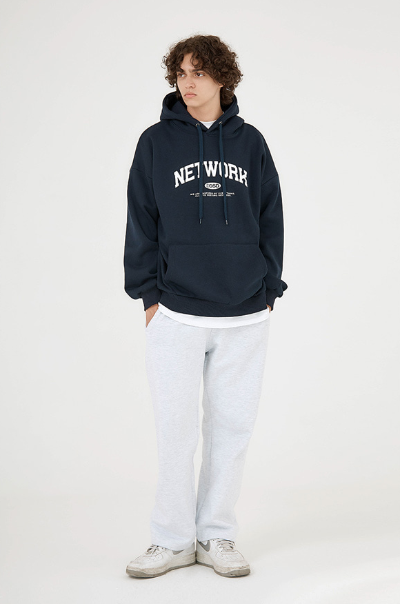 Odd Studio (オッドスタジオ)　NETWORK HOODED SWEATSHIRT-NAVY