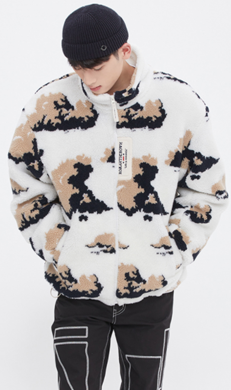 ロマンティッククラウン(ROMANTIC CROWN) CLOUD FLEECE JACKET_OATMEAL