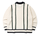 ロマンティッククラウン(ROMANTIC CROWN) COLLAR WAFFLE KNIT_OATMEAL
