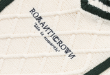 ロマンティッククラウン(ROMANTIC CROWN) COLLAR WAFFLE KNIT_OATMEAL