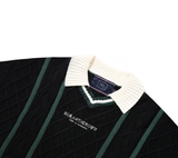 ロマンティッククラウン(ROMANTIC CROWN)  COLLAR WAFFLE KNIT_BLACK
