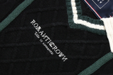 ロマンティッククラウン(ROMANTIC CROWN)  COLLAR WAFFLE KNIT_BLACK